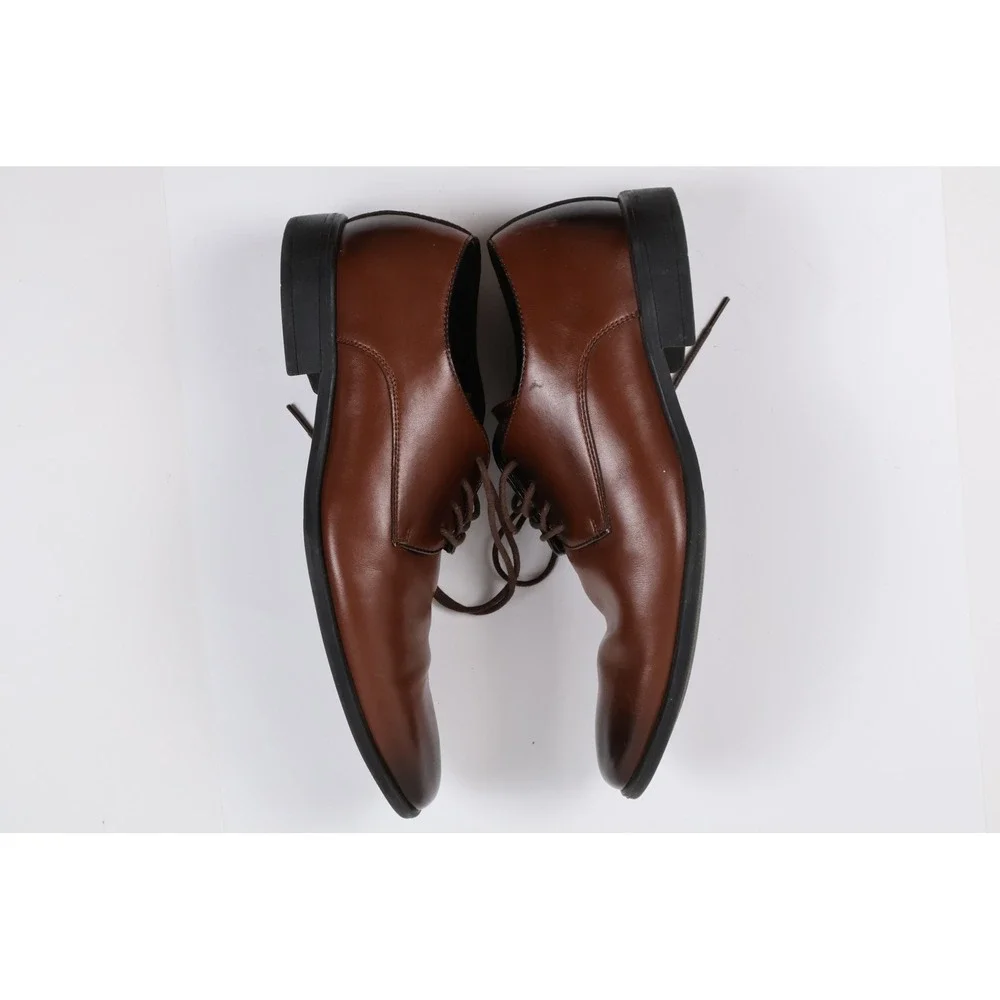Seven 91 Mens Dress Shoes Brown Burnished Almond Toe Size 8
